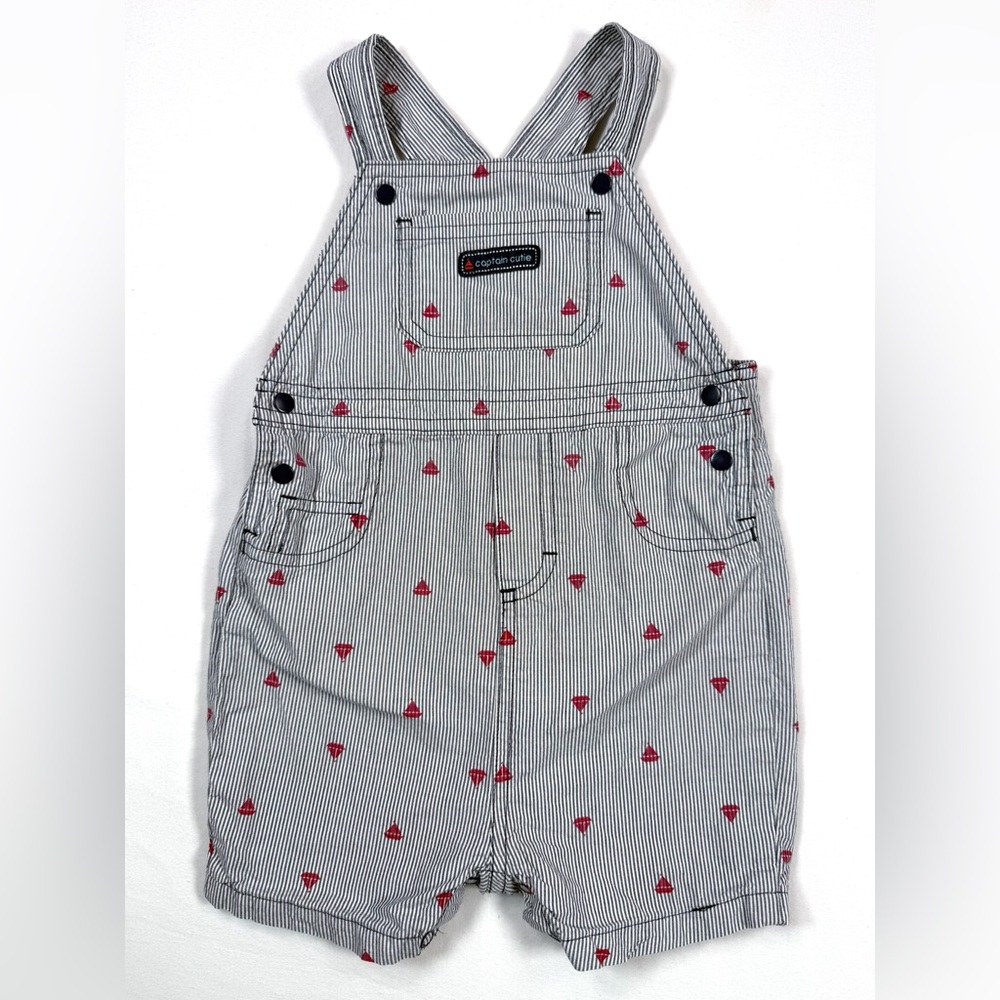 CARTER’S Baby Sailboat Stripe Overalls 18M Nautical Playful Cute‎ Outdoor